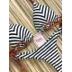 Beach Padded Tie Side Checkered Halter-Neck Bikini Swimsuit Beach Padded Tie Side Checkered Halter-Neck Bikini Swimsuit