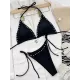 Triangle Pearls Drawstring Two Pieces Bikini Set Triangle Pearls Drawstring Two Pieces Bikini Set