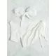Beach Padded Strapless Solid Color Bikini Swimsuit Three Pieces Set Beach Padded Strapless Solid Color Bikini Swimsuit Three Pieces Set