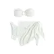 Beach Padded Strapless Solid Color Bikini Swimsuit Three Pieces Set Beach Padded Strapless Solid Color Bikini Swimsuit Three Pieces Set