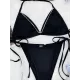 Tie Side Solid Color Halter-Neck Bikini Swimsuit Tie Side Solid Color Halter-Neck Bikini Swimsuit