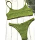 Vacation Solid Color Spaghetti-Neck Bikini Swimsuit Vacation Solid Color Spaghetti-Neck Bikini Swimsuit