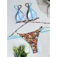 Vacation Tie Side Printed Halter-Neck Bikini Swimsuit Vacation Tie Side Printed Halter-Neck Bikini Swimsuit