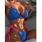 Halterneck Triangle Drawstring Bikini Set