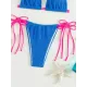 Halterneck Triangle Drawstring Bikini Set Halterneck Triangle Drawstring Bikini Set