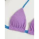 Halterneck Triangle Drawstring Bikini Set Halterneck Triangle Drawstring Bikini Set