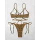 Halterneck V-Neck Two Pieces Bikini Set Halterneck V-Neck Two Pieces Bikini Set