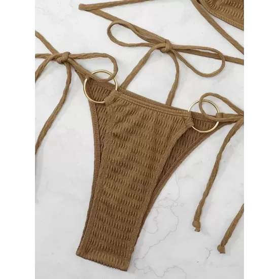 Halterneck V-Neck Two Pieces Bikini Set Halterneck V-Neck Two Pieces Bikini Set
