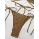Halterneck V-Neck Two Pieces Bikini Set Halterneck V-Neck Two Pieces Bikini Set