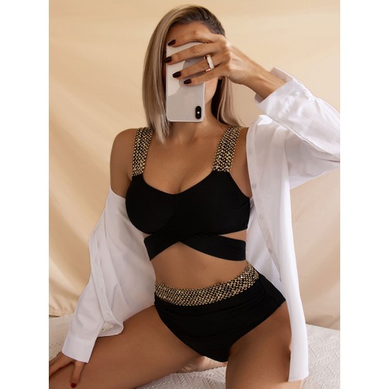 Straps Padded Two Pieces Bikini Set Straps Padded Two Pieces Bikini Set