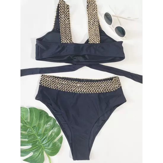 Straps Padded Two Pieces Bikini Set Straps Padded Two Pieces Bikini Set