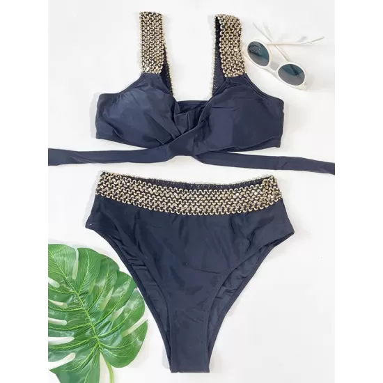 Straps Padded Two Pieces Bikini Set Straps Padded Two Pieces Bikini Set