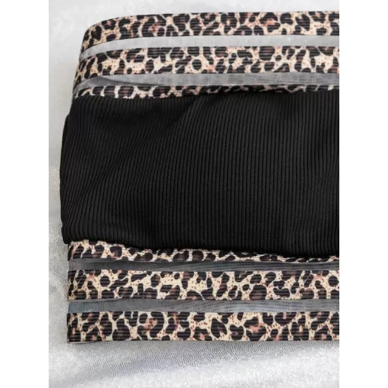 Bandeau Leopard Two Pieces Bikini Set Bandeau Leopard Two Pieces Bikini Set