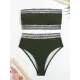 Bandeau Leopard Two Pieces Bikini Set Bandeau Leopard Two Pieces Bikini Set