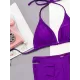 Halterneck Triangle High Waist Two Pieces Bikini Set Halterneck Triangle High Waist Two Pieces Bikini Set