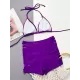 Halterneck Triangle High Waist Two Pieces Bikini Set Halterneck Triangle High Waist Two Pieces Bikini Set
