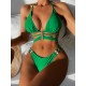 Triangle Pearls Two Pieces Bikini Set Triangle Pearls Two Pieces Bikini Set