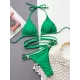 Triangle Pearls Two Pieces Bikini Set Triangle Pearls Two Pieces Bikini Set