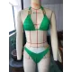 Padded Solid Color Halter-Neck Bikini Swimsuit Padded Solid Color Halter-Neck Bikini Swimsuit
