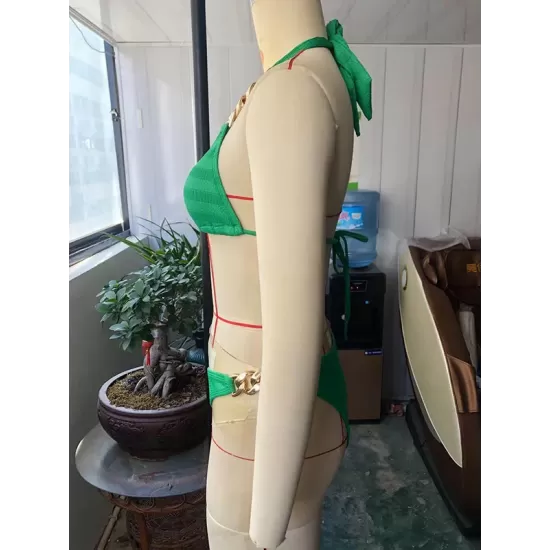 Padded Solid Color Halter-Neck Bikini Swimsuit Padded Solid Color Halter-Neck Bikini Swimsuit