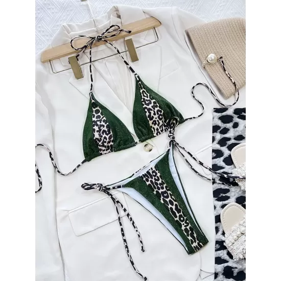 Triangle Split Joint Two Pieces Bikini Set Triangle Split Joint Two Pieces Bikini Set