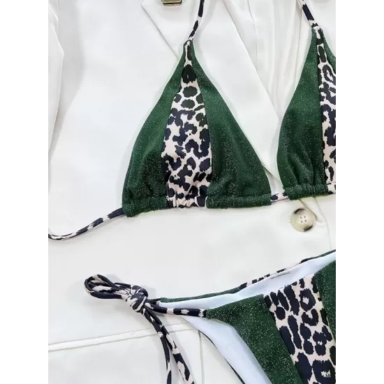 Triangle Split Joint Two Pieces Bikini Set Triangle Split Joint Two Pieces Bikini Set