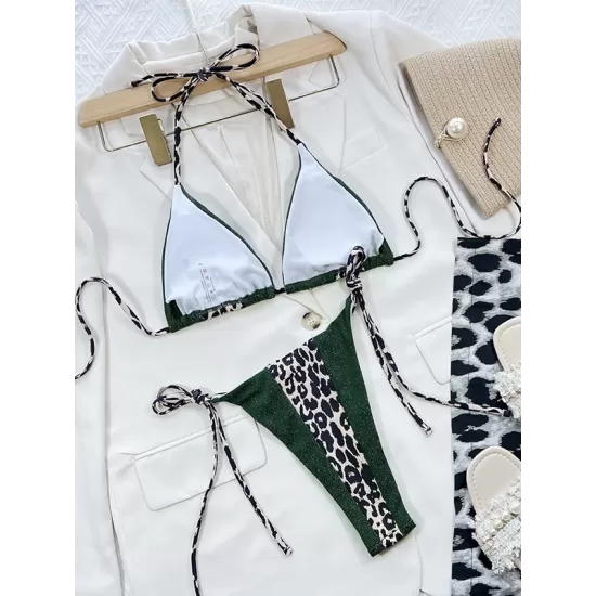 Triangle Split Joint Two Pieces Bikini Set Triangle Split Joint Two Pieces Bikini Set
