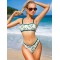 Spaghetti Floral Two Piece Swimsuit