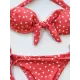 Polka-Dot Off-the-shoulder Bikini Swimsuit Polka-Dot Off-the-shoulder Bikini Swimsuit
