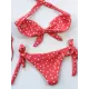 Polka-Dot Off-the-shoulder Bikini Swimsuit Polka-Dot Off-the-shoulder Bikini Swimsuit