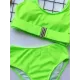 Solid Color U-neck Bikini Swimsuit Solid Color U-neck Bikini Swimsuit