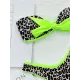 Leopard Off-the-shoulder Bikini Swimsuit Leopard Off-the-shoulder Bikini Swimsuit