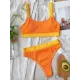 Padded Color-Block Spaghetti-Neck Swimsuits Padded Color-Block Spaghetti-Neck Swimsuits