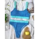 Padded Color-Block Spaghetti-Neck Swimsuits Padded Color-Block Spaghetti-Neck Swimsuits