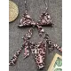 Padded Backless Bandage Deep V-Neck Bikini Swimsuit Padded Backless Bandage Deep V-Neck Bikini Swimsuit