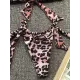 Padded Backless Bandage Deep V-Neck Bikini Swimsuit Padded Backless Bandage Deep V-Neck Bikini Swimsuit