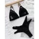 Triangle Spaghetti Neck Two Pieces Bikini Set Triangle Spaghetti Neck Two Pieces Bikini Set