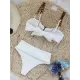 Bandage Buckle Chains High-Waisted Hollow Solid Color Padded Spaghetti-Neck Swimsuits Bikini Swimsuit Bandage Buckle Chains High-Waisted Hollow Solid Color Padded Spaghetti-Neck Swimsuits Bikini Swimsuit