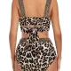 High-Waisted Hollow Leopard Sequined Split-Joint Padded Spaghetti-Neck Bikini Swimsuit High-Waisted Hollow Leopard Sequined Split-Joint Padded Spaghetti-Neck Bikini Swimsuit