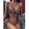 Leopard Off-the-shoulder Bikini Swimsuit