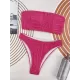 Solid Color Strapless Padded Bikini Swimsuit Solid Color Strapless Padded Bikini Swimsuit