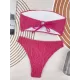 Solid Color Strapless Padded Bikini Swimsuit Solid Color Strapless Padded Bikini Swimsuit