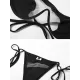 Backless Bandage Hollow Solid Color Split-Joint Sleeveless One-Shoulder Bikini Swimsuit Backless Bandage Hollow Solid Color Split-Joint Sleeveless One-Shoulder Bikini Swimsuit