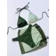 Three-piece Suit Padded Bandage Color-Block Halter-Neck Bikini Swimsuit Three-piece Suit Padded Bandage Color-Block Halter-Neck Bikini Swimsuit