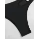 Padded Belly-Hollow Solid Color Round-Neck Bikini Swimsuit Padded Belly-Hollow Solid Color Round-Neck Bikini Swimsuit