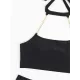 Bandage Belly-Hollow Solid Color Padded Halter-Neck Bikini Swimsuit Bandage Belly-Hollow Solid Color Padded Halter-Neck Bikini Swimsuit