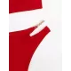 Bandage Belly-Hollow Solid Color Padded Halter-Neck Bikini Swimsuit Bandage Belly-Hollow Solid Color Padded Halter-Neck Bikini Swimsuit