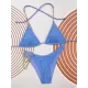 Bandage Belly-Hollow Jacquard Solid Color Padded Halter-Neck Bikini Swimsuit Bandage Belly-Hollow Jacquard Solid Color Padded Halter-Neck Bikini Swimsuit