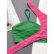 Bandage Belly-Hollow Color-Block Padded One-Shoulder Bikini Swimsuit Bandage Belly-Hollow Color-Block Padded One-Shoulder Bikini Swimsuit