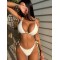 Padded Backless Bandage Belly-Hollow Bikini Swimsuit